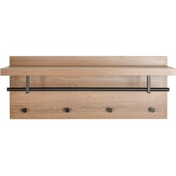 Haku Möbel 37144 Zidni Garderobni Panel 75cm – Boja Hrasta