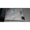 Sleepdown Feathers srebrna reverzibilna posteljina 200x200 cm sa dve jastučnice 48x74 cm