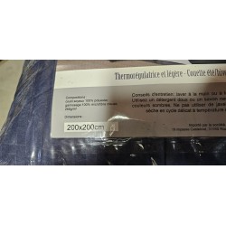 Tamno plavi Literie Imperiale Heritage Soft Luxe jorgan 200x200 cm sa reverzibilnim dezenom kockica i pruga