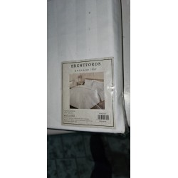 Brentfords Satin Stripe Bela Posteljina 228x218cm | Outlet Bgd
