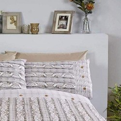 Super King posteljina od brušenog pamuka Arran Natural 260x220cm sa jastučnicama