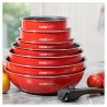 Cook'art Ipium Set 9/1 | Crveni Aluminijum | Indukcija i Rerna GO14 | Outlet BGD