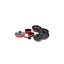 Cook'art Ipium Set 9/1 | Crveni Aluminijum | Indukcija i Rerna GO14 | Outlet BGD