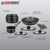 Herzberg HG-8054 Crni Set 11/1 | Mermerni Premaz | Za Indukciju I Outlet Bgd