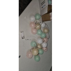 Idomya Jade LED Girlanda | 20 Pamučnih Lopti | 3.15 m