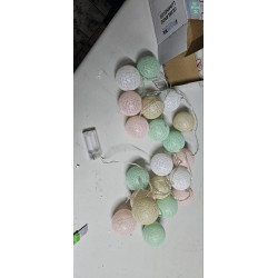 Idomya Jade LED Girlanda | 20 Pamučnih Lopti | 3.15 m