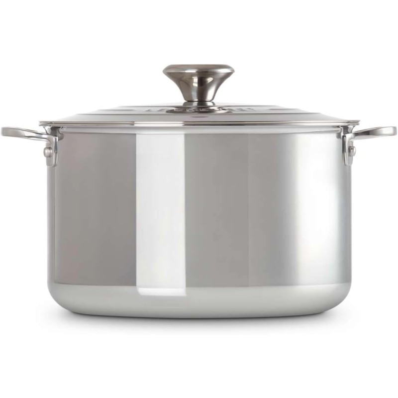 Le Creuset Signature 3-ply lonac od nerđajućeg čelika 6.6 litara sa poklopcem i mernom skalom