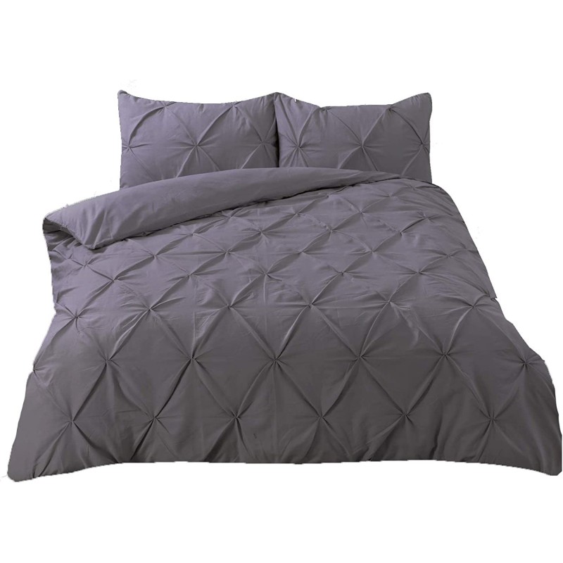 Highams Diamond Pintuck luksuzna posteljina boja uglja super king 260x220