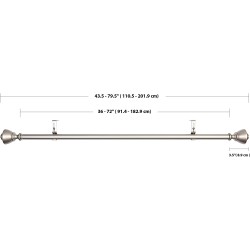 Amazon Basics Teleskopska Garnišna 91-182cm Nikl | Outlet BGD