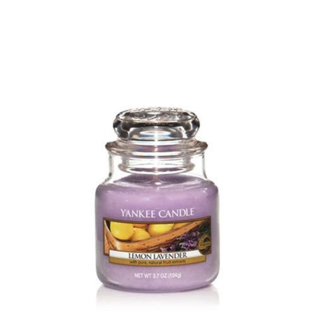 Yankee Candle Lemon Lavender mirisna sveća u maloj staklenoj tegli od 104 grama sa aromom limuna i lavande