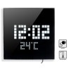 Orium PICOT LED zidni sat sa belim pixel displejem, ogledalo staklom i prikazom unutrašnje temperature