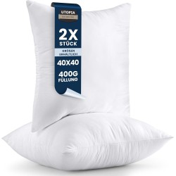 Utopia set od dva bela dekorativna jastuka 40x40 cm sa silikonskim punjenjem