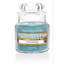 Yankee Candle Viva Havana mirisna sveća u maloj staklenoj tegli od 104 grama sa drvenasto-začinskim mirisom inspirisanim Havanom