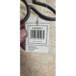 Set od 2 crna French Country zidna svećnjaka od gvožđa sa spiralnim dekorom i mestom za po četiri sveće