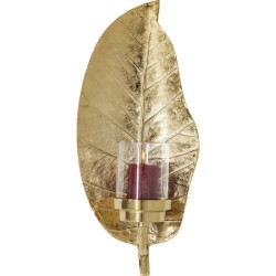 Kare Design Zidni Svećnjak Leaf Gold 56x25x17 cm (Outlet)