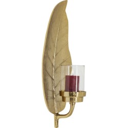 Kare Design Zidni Svećnjak Leaf Gold 56x25x17 cm (Outlet)