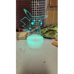 3D LED Lampa Pokemon Pikaču | 7 Boja | Savršen Poklon