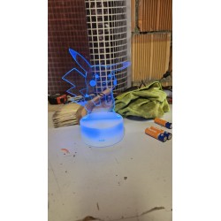 3D LED Lampa Pokemon Pikaču | 7 Boja | Savršen Poklon