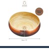Artesà Činija od Bambusa 26cm | Boja Bakra | Dekorativna Posuda | Outlet BGD
