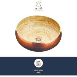 Artesà Činija od Bambusa 26cm | Boja Bakra | Dekorativna Posuda | Outlet BGD