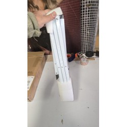 Relaxdays bela sklopiva i proširiva sušilica za veš sa 11 šipki, podesive širine 43-74 cm