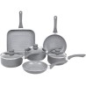 Gr8 Home Set Posuđa 9 Delova | Sivi | Sa Grill Tiganjem