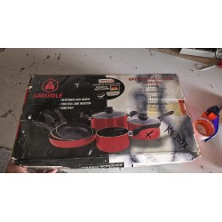 Laguiole Set Posuđa 6 Delova | Bordo Crvena | Outlet Cena