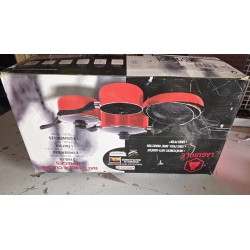 Laguiole Set Posuđa 6 Delova | Bordo Crvena | Outlet Cena