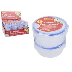 Set Od 2 Okrugle Posude 200 Ml Sa Zatvaranjem | Outlet BGD