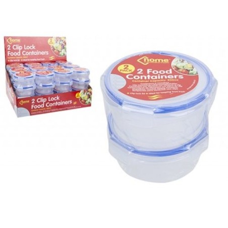 Set Od 2 Okrugle Posude 200 Ml Sa Zatvaranjem | Outlet BGD