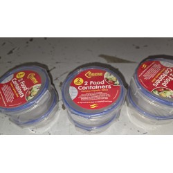 Set Od 2 Okrugle Posude 200 Ml Sa Zatvaranjem | Outlet BGD