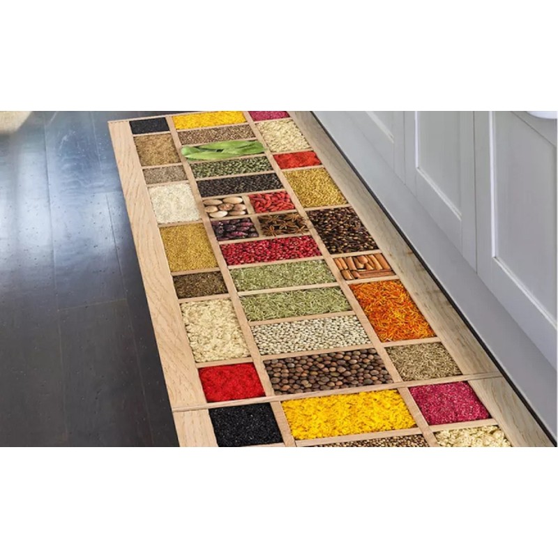 Luksuzna dugačka kuhinjska staza 50x300 Orient Wood italijanski dizajn začini