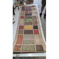 Kuhinjska staza Orient Wood 50x300 cm od obloženog pamuka sa PVC pozadinom