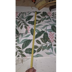 Zelena navlaka za dasku za peglanje sa dezenom lišća dimenzija 134x45 centimetara uživo