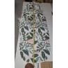 Zelena navlaka za dasku za peglanje sa dezenom lišća dimenzija 134x45 centimetara uživo