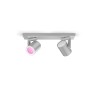 Pametna Philips Hue Argenta plafonska lampa sa dva spota u boji aluminijuma