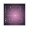 Pametna Philips Hue Argenta plafonska lampa sa dva spota u boji aluminijuma