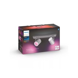 Pametna Philips Hue Argenta plafonska lampa sa dva spota u boji aluminijuma