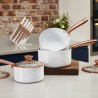 Tower Linear Rose Gold Set Kaserola 3 kom | Bela | Indukcija