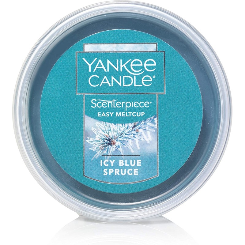 Yankee Candle Easy MeltCup Icy Blue Spruce mirisni vosak od 61 grama u plastičnoj čašici sa aromom zimske smrče i kleke