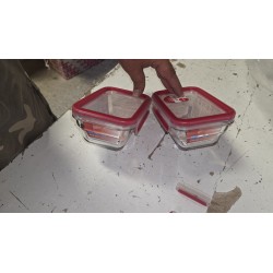 Emsa Clip&Close Set Od Dve Staklene Posude, 0.45 L | Outlet BGD