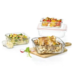 Glasslock Oven Retro Set 4 komada za čuvanje hrane (GL-1730) 740ml, 830ml, 1900ml | Outlet BGD