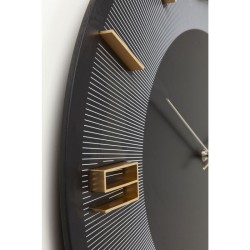 KARE Design Leonardo Zidni Sat Crna/Zlatna Ø49cm | Outlet| Ogreban