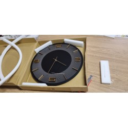 KARE Design Leonardo Zidni Sat Crna/Zlatna Ø49cm | Outlet| Ogreban