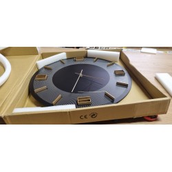 KARE Design Leonardo Zidni Sat Crna/Zlatna Ø49cm | Outlet| Ogreban