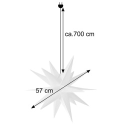 AMARE LED Zvezda 57cm - Vodootporna sa Tajmerom | Outlet BGD