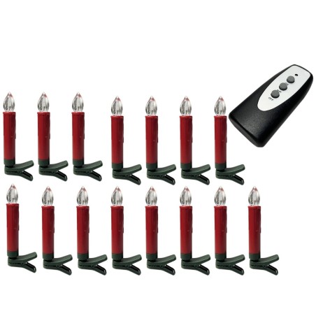 CHRISTmaxx Deluxe bežične LED svećice za jelku set od 15 komada sa daljinskim upravljačem