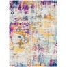 Moderan apstraktni višebojni Surya tepih dimenzija 160x220 cm sa vibrantnim narandžastim, plavim i ružičastim tonovima