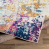 Moderan apstraktni višebojni Surya tepih dimenzija 160x220 cm sa vibrantnim narandžastim, plavim i ružičastim tonovima