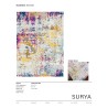 Moderan apstraktni višebojni Surya tepih dimenzija 160x220 cm sa vibrantnim narandžastim, plavim i ružičastim tonovima
